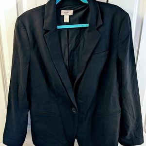 Ann Taylor Loft women's black blazer jacket